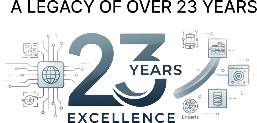 Image showcasing 23 years of engineering expertise and excellence from CAP Digisoft, highlighting the company’s