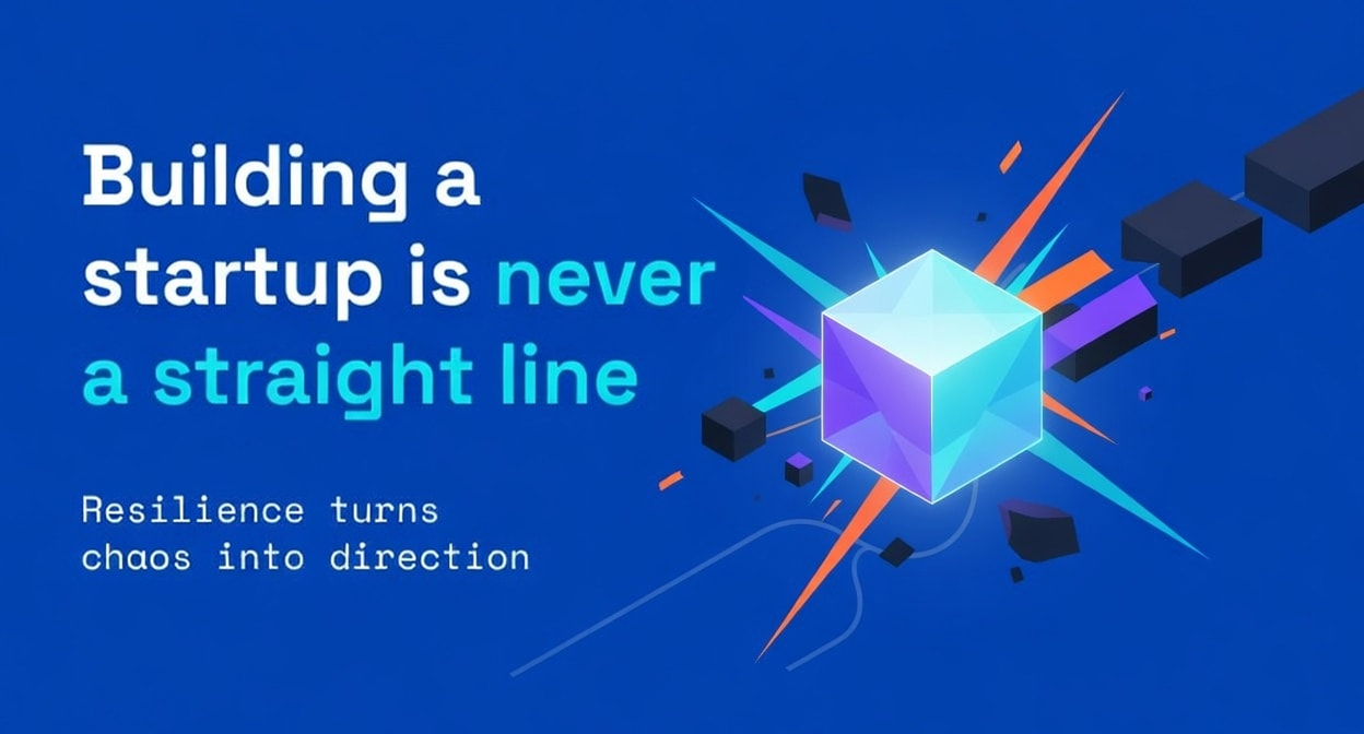 Visually representing the challenges of startup growth, this graphic highlights resilience and strategic thinking within