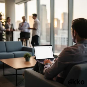 Sales rep publishing an authentic LinkedIn post to drive employee advocacy